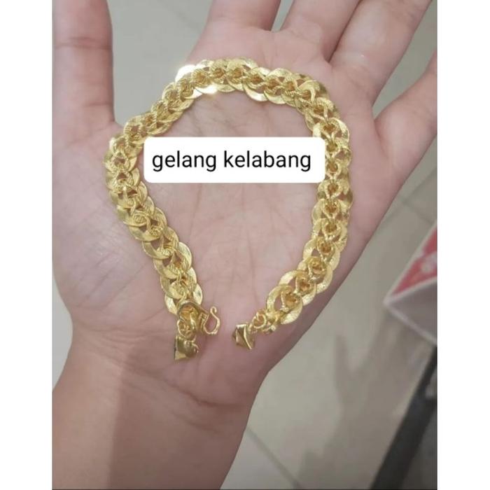 PERHIASAN/LAPIS EMAS24K/REPLIKA MAS24KARAT/GELANG MOTIF KELABANG