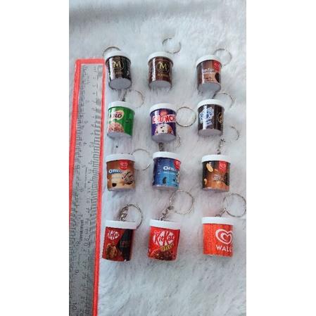 GANCI - GANTUNGAN KUNCI SNACK - BENTUK TOPLES - MINIATUR ES krim