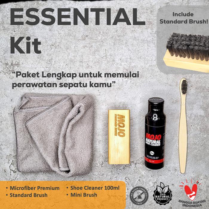 NEW ESSENTIAL KIT - MOJO SHOE CLEANER / CAIRAN PEMBERSIH SEPATU / SABUN CUCI / PAKET LENGKAP STARTER