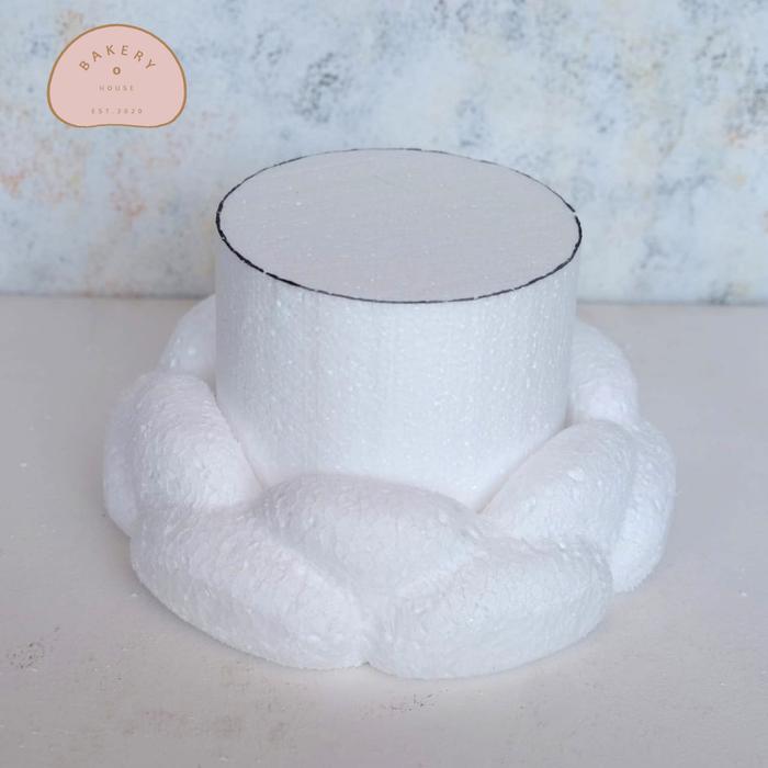 AWAN LUBANG TENGAH DEKORASI KUE DUMMY STEYROFOAM / GABUS REPLIKA AWAN HIASAN CAKE ULTAH