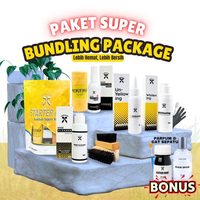 NEW SVMMER SHOES CARE PAKET SUPER PEMBERSIH SEPATU PARFUM USAHA PEMULA LAUNDRY SPATU STARTER KIT