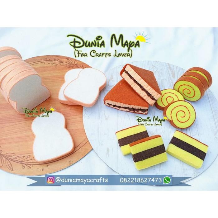 Aplikasi Kue Flanel, Replika Makanan, Souvenir