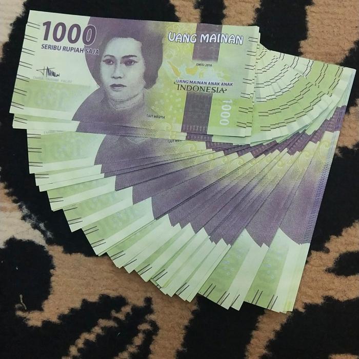 Uang Mainan Kertas 40 lembar Mirip Asli Untuk Edukasi Anak