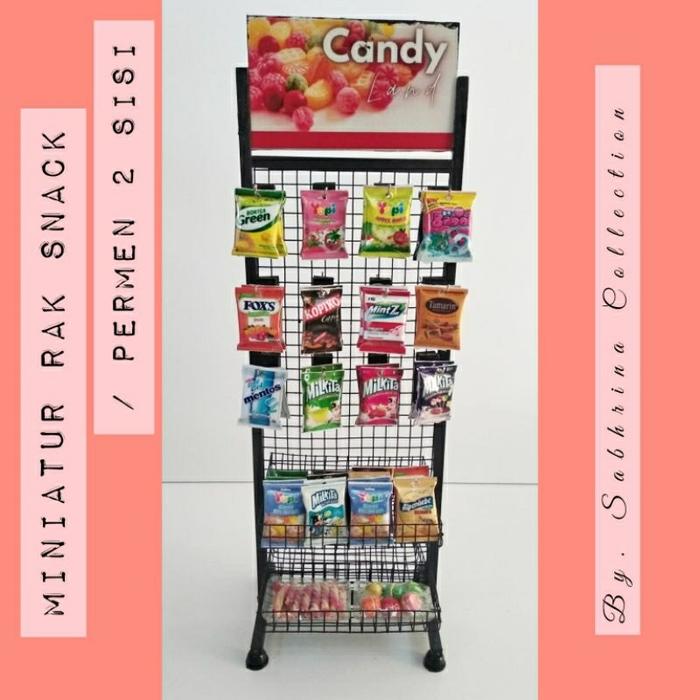 Miniatur Rak Snack/permen 2 sisi