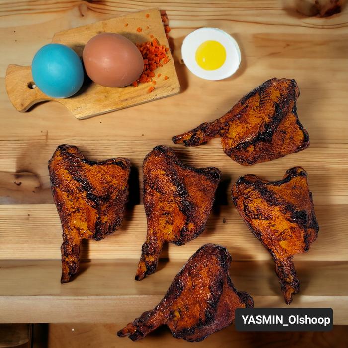 Replika makanan ayam bakar/ Dummy makanan ayam bakar/ dekorasi hiasan meja makan / display pajangan 