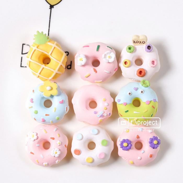 (READY) DIY PASTEL DONUTS MINIATURE 1:12 | resin clay dekorasi dekor miniatur makanan hiasan kue jib