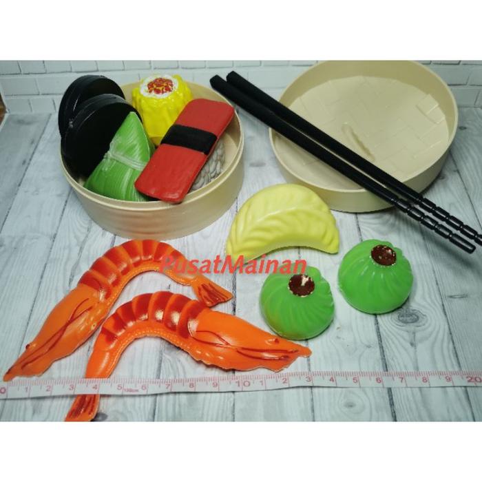 mainan masak dimsum sushi kue cake rol masakan miniatur makanan anak ss1589 ss1590