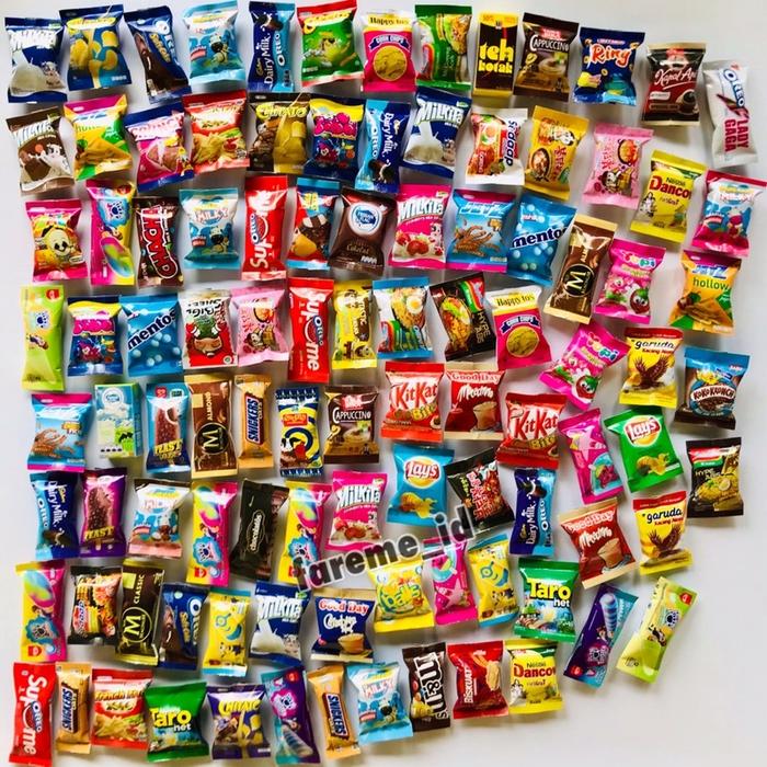 (ISI 50) PAKET USAHA MAGNET TEMPELAN KULKAS SNACK TERMURAH GROSIR / SOUVENIR / FAREME ID / MAGNET KU