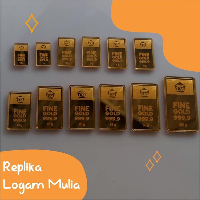 REPLIKA LOGAM MULIA / DEKORASI MAHAR / EMAS ANTAM REPLIKA