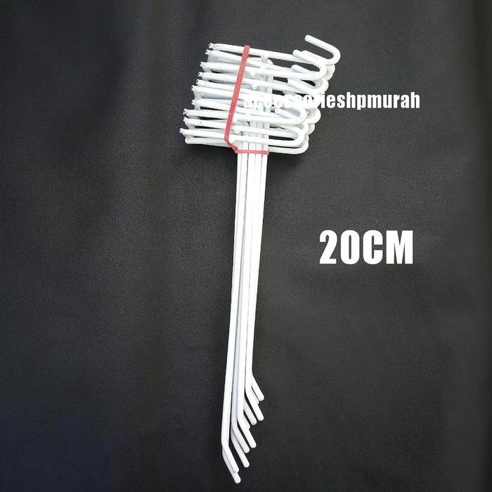 CANTOLAN RAM 20 CM / CANTELAN RAM HOOK / SINGLE RAM PUTIH / GANTUNGAN RAM DINDING