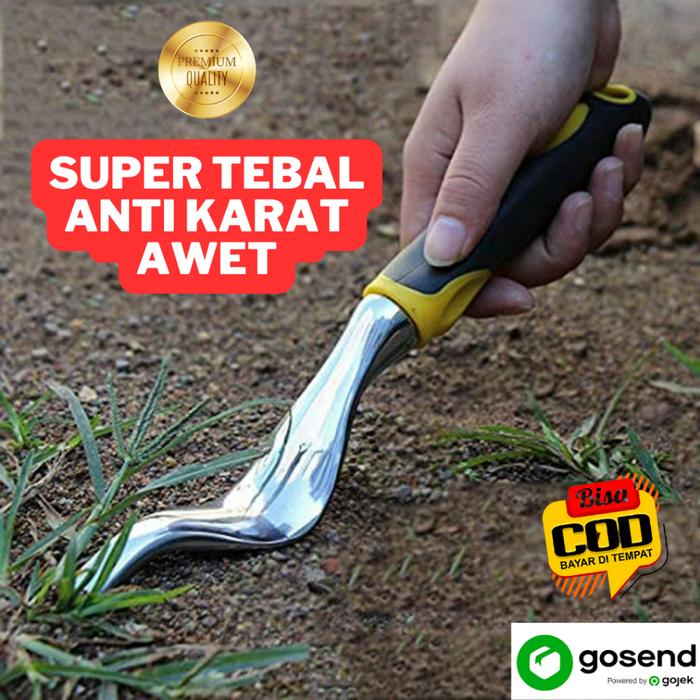 Alat Pencabut Rumput Liar Manual Akar Tanaman Taman Yellow