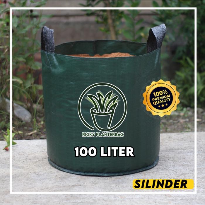 PLANTER BAG 100 LITER HIJAU BULAT POT TANAMAN MURAH