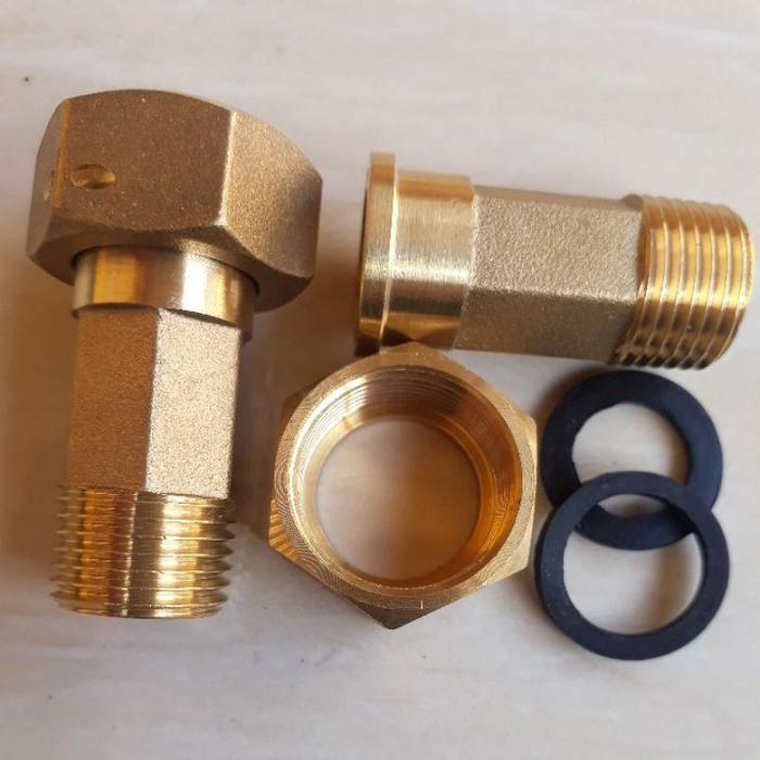 Mur Kopling Kuningan meter air PDAM 1/2"