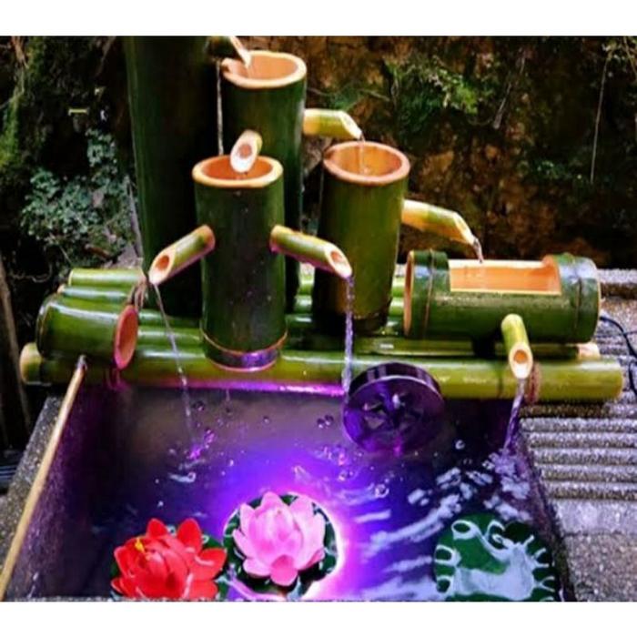 pancuran air kolam bambu minimalis pancuran kolam hias terlaris