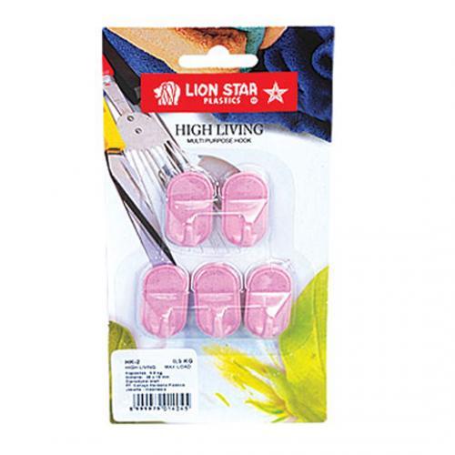 Lionstar Lion Star Hook Gantungan Pengait Baju Tempel HK-2 isi 5 / HK-1 isi 3