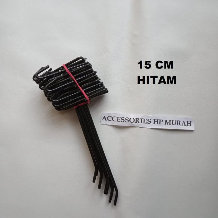 CANTOLAN RAM 15 CM PUTIH DAN HITAM / CANTELAN KAWAT PAJANGAN DINDING / SINGLE RAM PUTIH / RAM HOOK