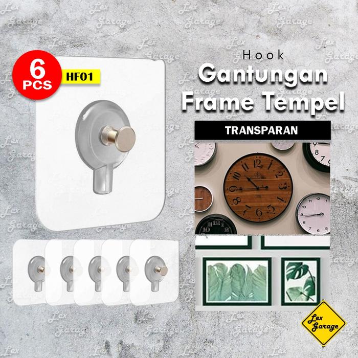 Gantungan Hook Tempel Bingkai Foto Pigura Jam Dinding Rak Kamar Mandi