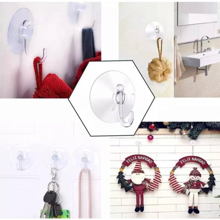 [KANTAN] Gantungan Kop Kaca Tempel 4Cm / Cantelan Hook Baju