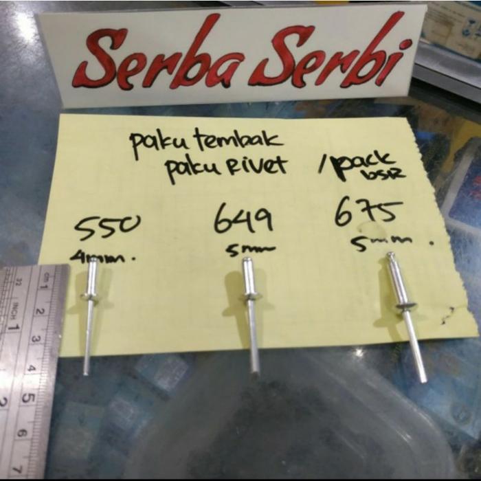 RIVET PACK BESAR Paku tembak blind rivet rivets /pack isi banyak