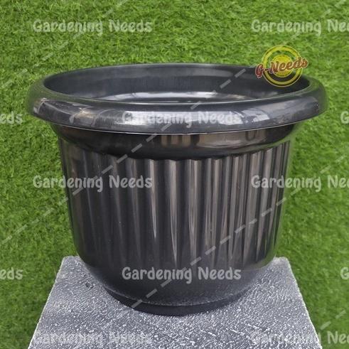 Pot Tanaman / Pot Bunga Plastik GL Flamboyan 35 Hitam