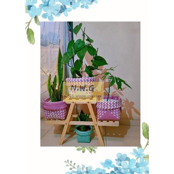 PROMO !! RAK BUNGA MURAH MINIMALIS | RAK BUNGA KAYU | RAK BUNGA SUSUN | DEKORASI RUMAH | DEKORASI TA