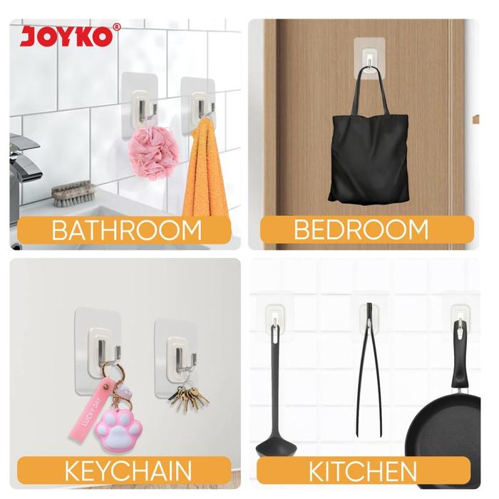 Gantungan Adhesive Hook Joyko ADHK-3080 Tempel Dinding Kait Perekat