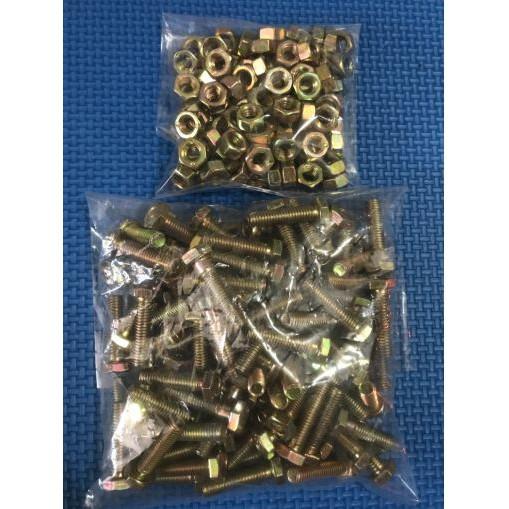 (paket 100 set) Baut 10 (6mm) x 3 cm + Mur