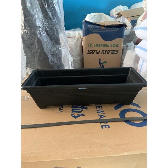 Pot persegi panjang hitam galaxy / pot panjang / pot bunga / pot tanaman / termurah