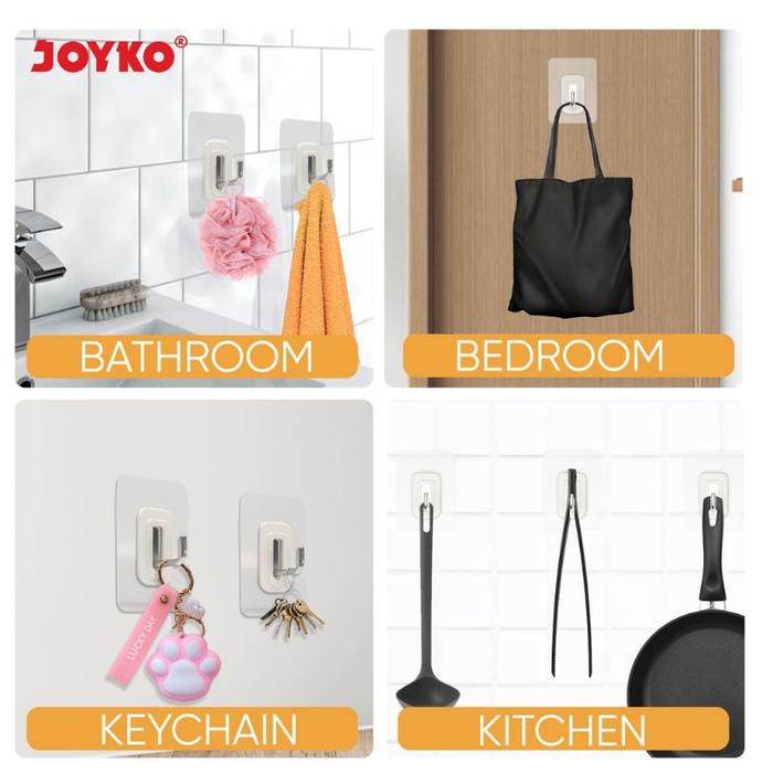 Joyko ADHK-3080 Gantungan Adhesive Hook Tempel Dinding Kait Perekat