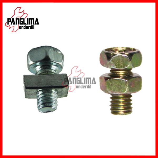 Baut Accu M5 x 10 mm Universal Kering Basah untuk Semua Jenis Motor 5 x 10 5 x 10mm Baud Mur Kotak B