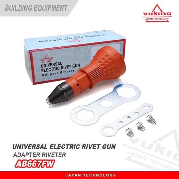 YUKIDO Alat Rivet Tang Rivet Ripet Sambung Konverter Bor Rivet Gun Adapter Tang Rivet Perkakas Alat 