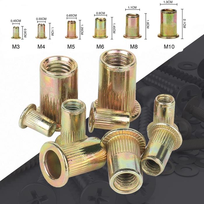 M3/M4/M5/M8/M10 Mur Rivet Nut/Rivnut/Flat Nut 50pcs