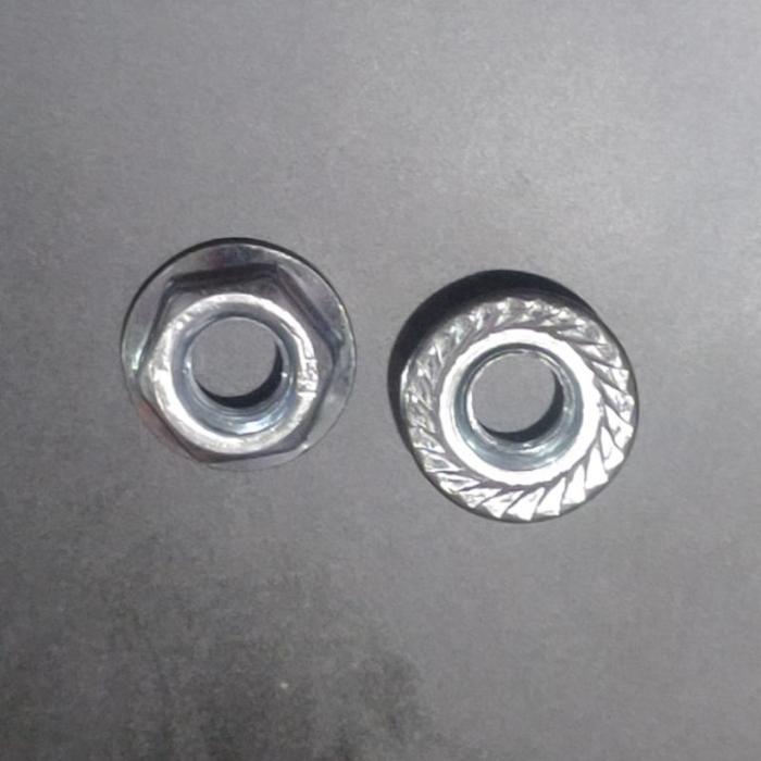 Mur 10 flange putih atau mur m6 flange (isi 10pcs)