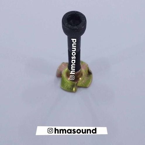 Mur Cakar T Nut + Baut L Hitam 6 x 40