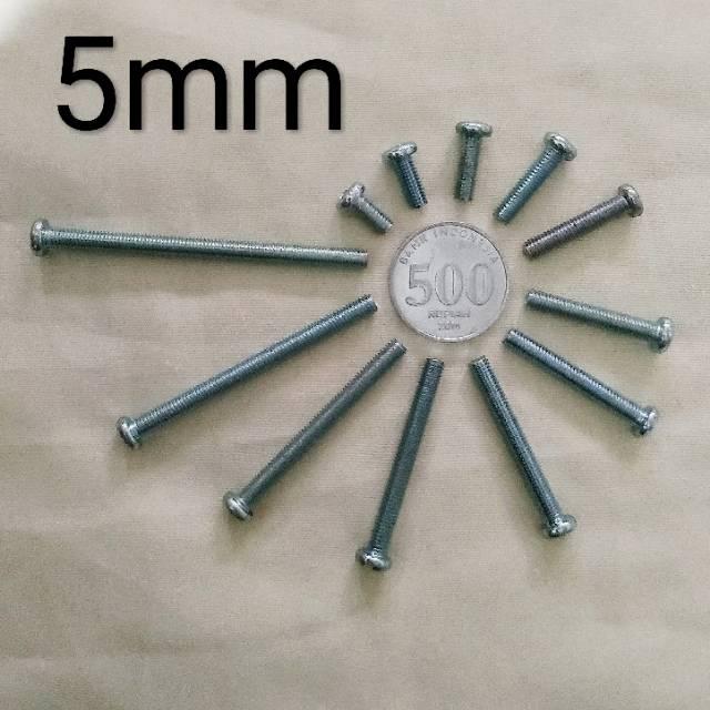 Baut JP 5mm Plus Mur Sekrup Philips Kembang Skrup