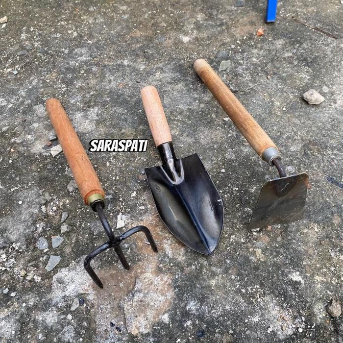 Paket Hemat alat bertanam-Peralatan bercocok tanam-paket hemat menanam bunga-sekop mini-garuk gagang