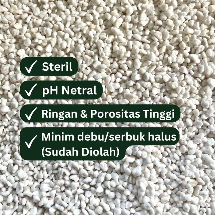 Workplant - Perlite Eropa 4-7mm 1 Liter Media Tanam Porous Untuk Kaktus Sukulen Hidroponik Tanaman H