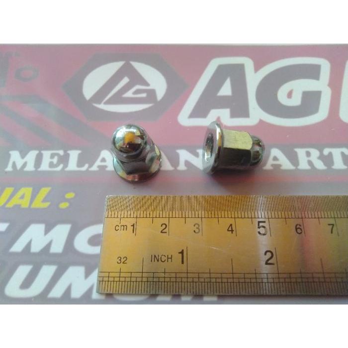 Flange Cup Nut / Mur Flange Topi M8 (Baut 12) Tinggi