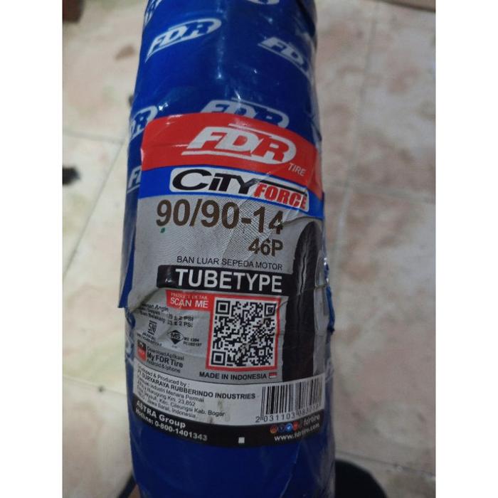 Ban Luar FDR City Force Matic 90/90 Ring 14 Tube type Tipe Ban Dalam mafia ksm