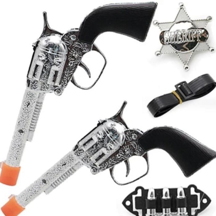 mainan pistol set koboi | cowboy gun set | weapon props costume