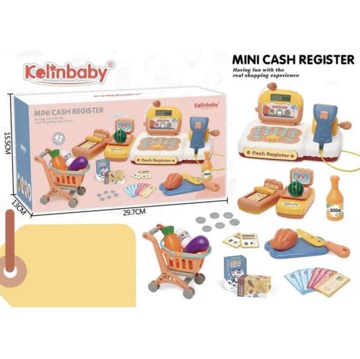 Playset Mini cash register versi english | Mainan mesin kasir anak