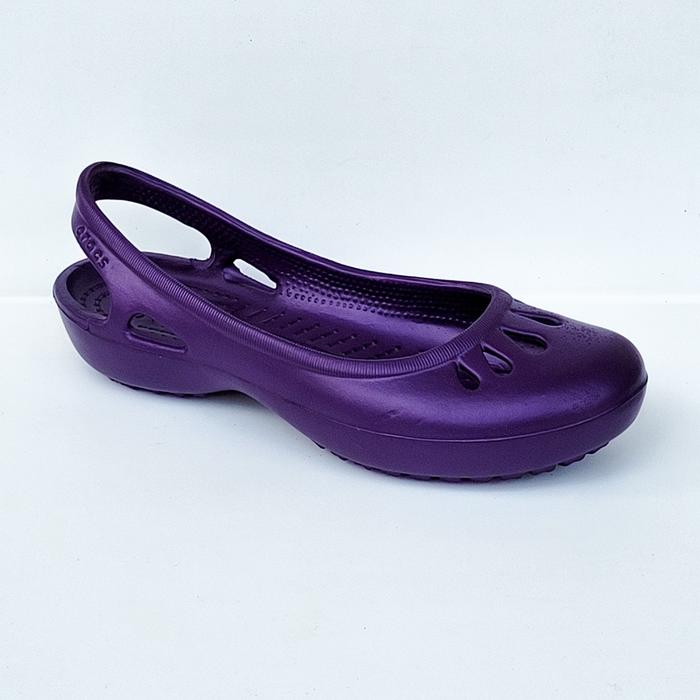 Sandal Selop Wanita Crocs Malindi Ungu Anti Slip