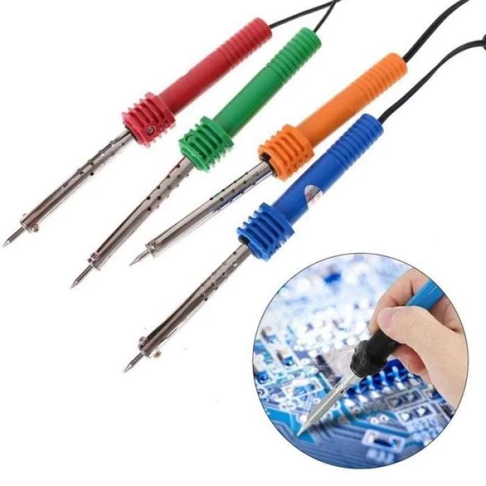 lasrriiicell / TERMURAH Solder Gagang plastik Solder 40W + Timah 5m Solder Gagang Plastic/Kayu Baran