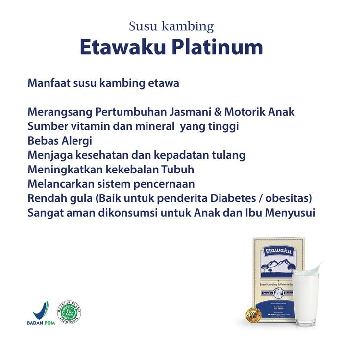 lasrriiicell / Susu Kambing Etawaku Platinum Susu Kambing 200gr Bpom Rendah Gula Barang berkwalitas