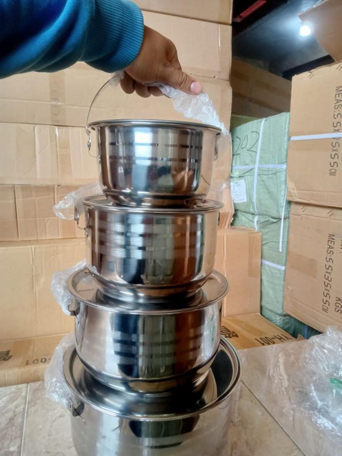 lasrriiicell / PANCI STAINLESS STEEL POT PANCI SET 4 PCS - CJ Barang berkwalitas