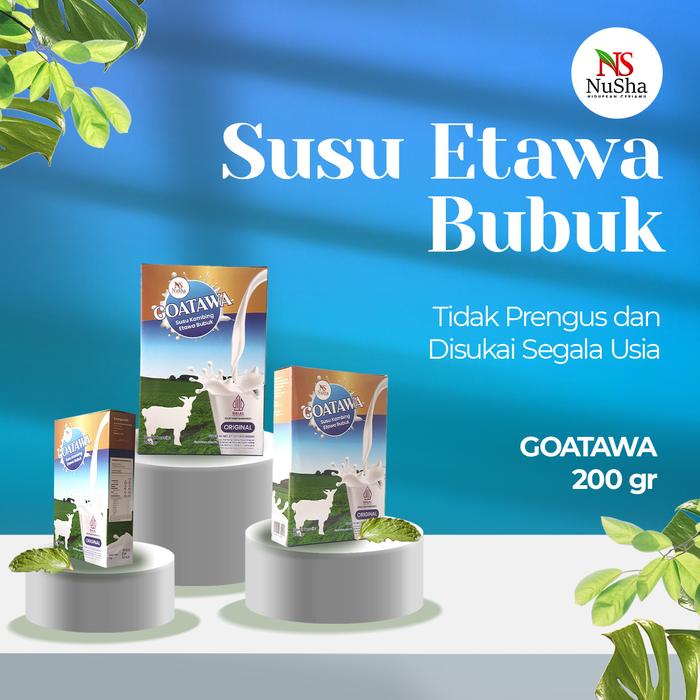 lasrriiicell / Paket 4 Bok GOATAWA Susu Kambing Etawa Bubuk 1 box 200gr BPOM (FREE 1 VCO 100ml) Bara