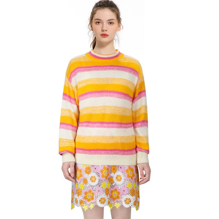 Enid Sinclair Cosplay Striped Sweater In Stock Long Sleeve with Skirt Flower Printing Wednesday Hall