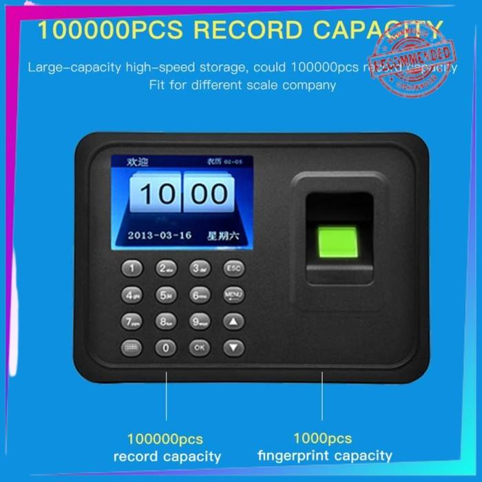 Mesin Absen Sidik Jari Attendance Fingerprint 1000 Capacity Cepat & Mudah Digunakan