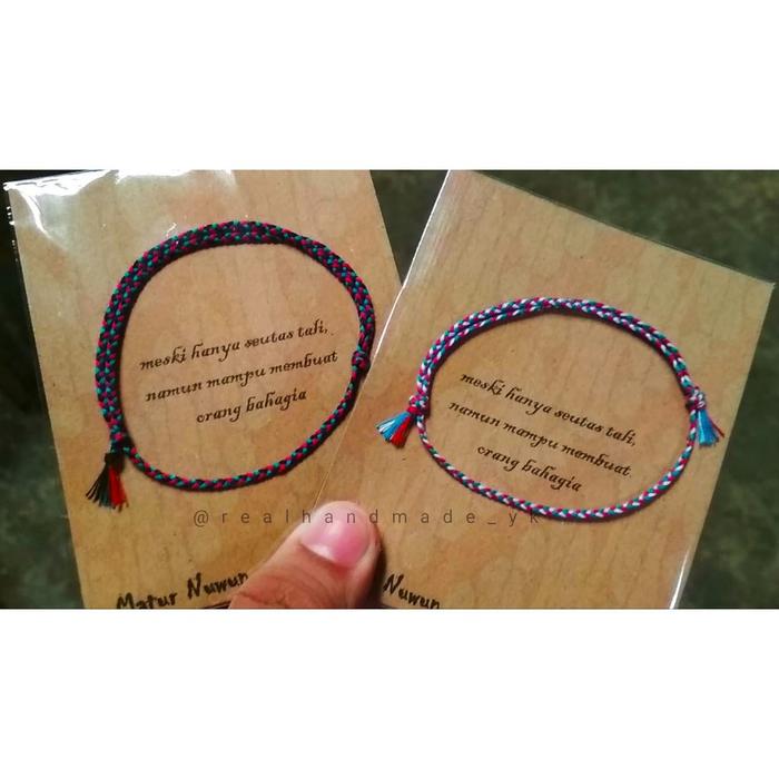 [Beli 5 Gratis 1 RANDOM] Gelang Tali Serut Tiga Warna Tebal Cowok/Cewek/Couple/Gelang Persahabatan T