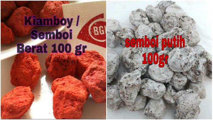 lasrriiicell / Semboi Merah / Putih Rasa Asin sedikit manis, Kiamboi Asinan Buah Plum Barang berkwal